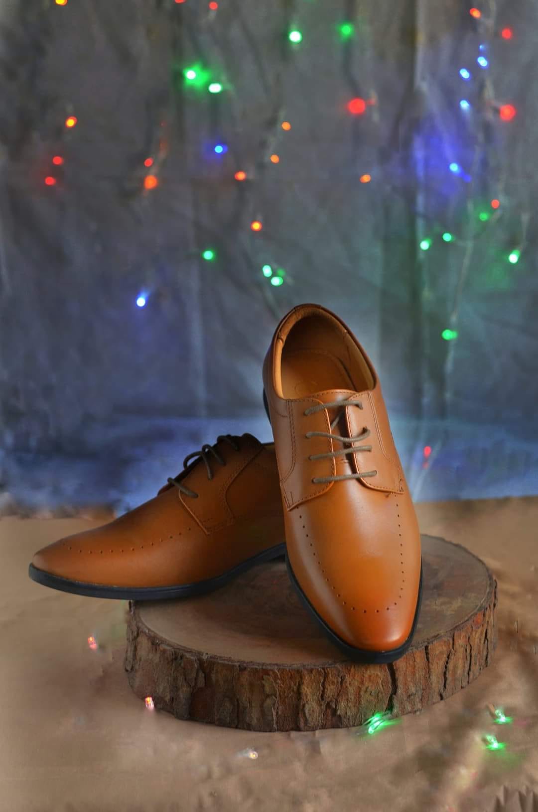 Brown leather shoes